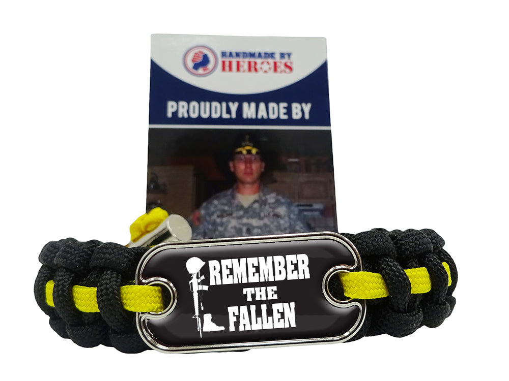 Remember The Fallen Dog Tag Paracord Bracelet