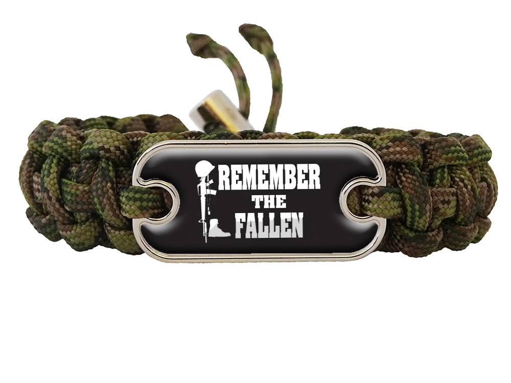 Remember The Fallen Dog Tag Paracord Bracelet