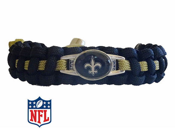 New Orleans Saints Para cord necklace with dog tag