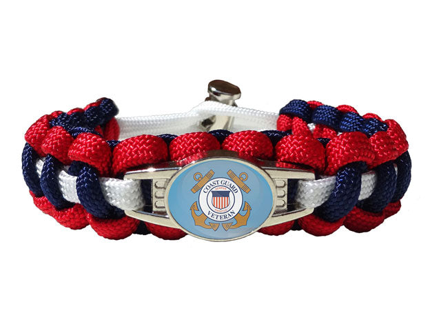 Coast Guard Veteran Paracord Bracelet