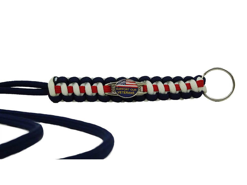 2-Charm Customizable LINES Medical ID Paracord Lanyard