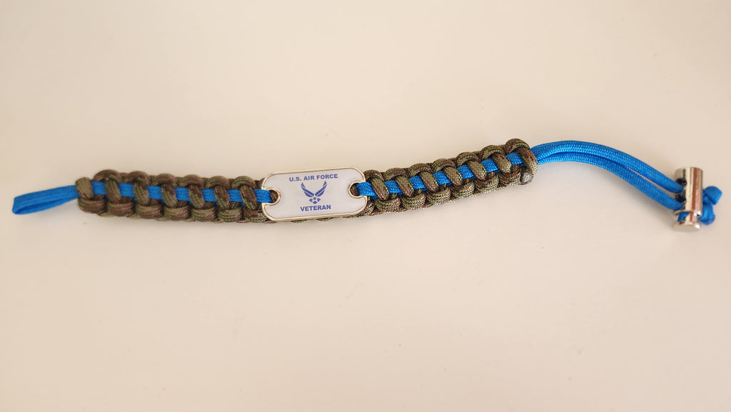 US Air Force Dog Tag Paracord Bracelet