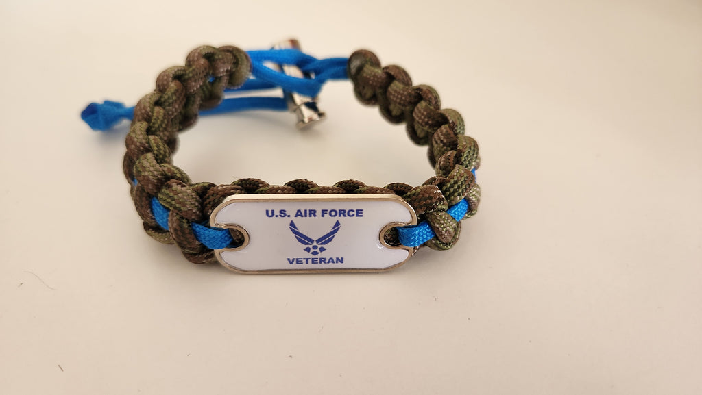 US Air Force Dog Tag Paracord Bracelet