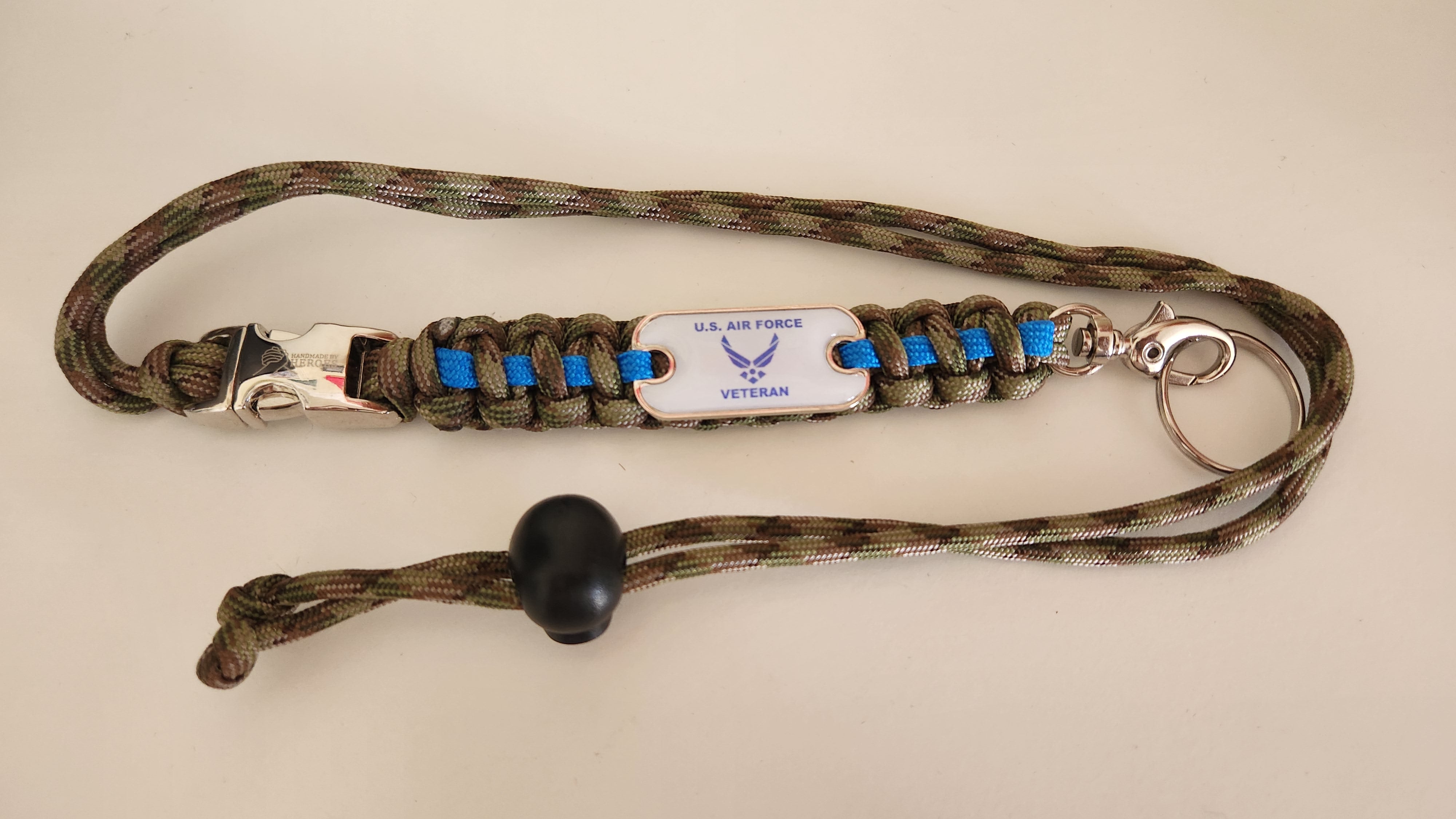US Air Force Veteran Paracord Lanyard - Main Image
