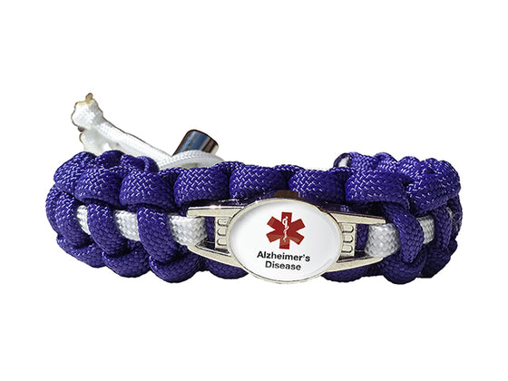Medical ID Alzheimer's Disease Paracord Bracelet