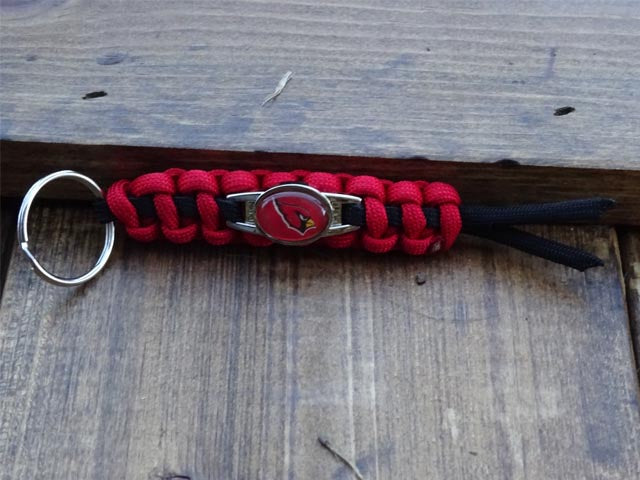 Officially Licensed Arizona Cardinals NFL Paracord Mini Keychain