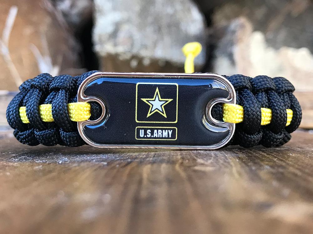 US Army Dog Tag Paracord Bracelet