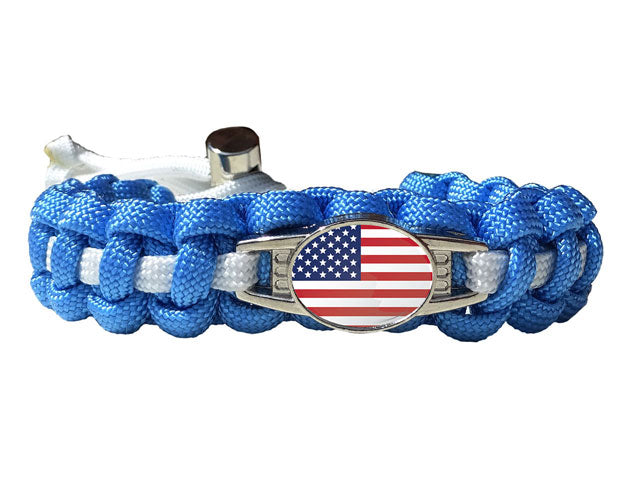 American & Proud Patriotic Paracord Bracelet