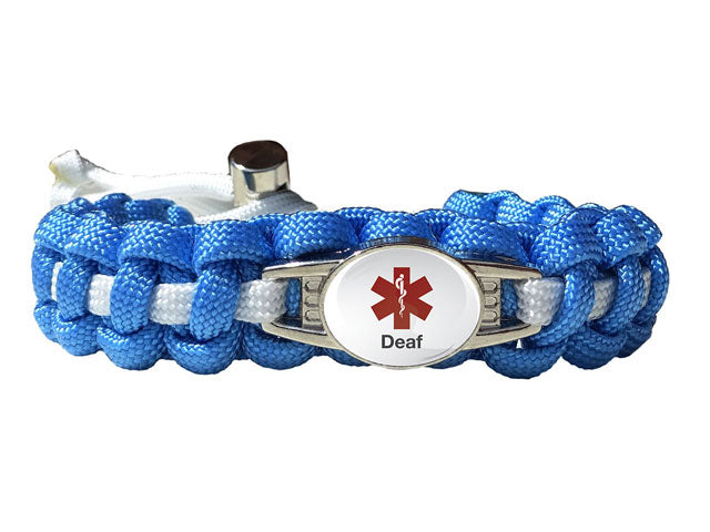 Medical ID Hearing Impaired Paracord Bracelet