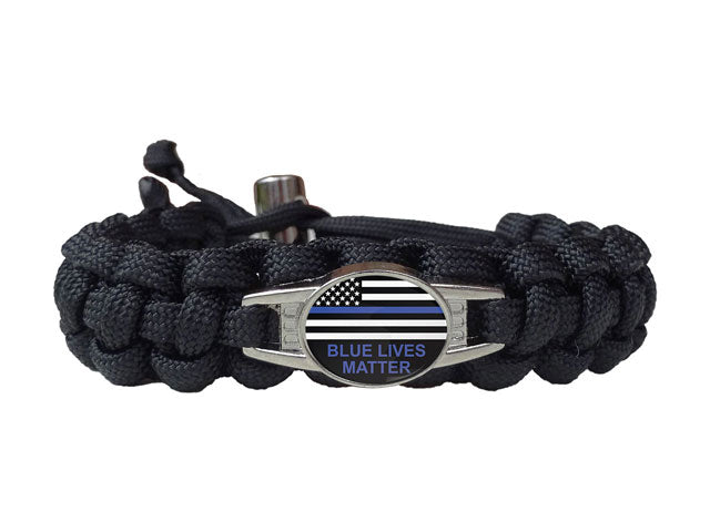 Thin Blue Line Survival Paracord Bracelet - Thin Blue Line Shop