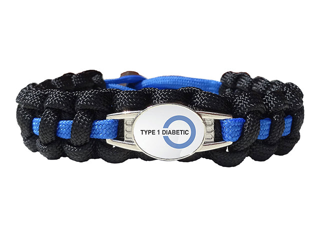 Police Thin Blue Line Paracord Bracelet  Morlaws Square Work Products
