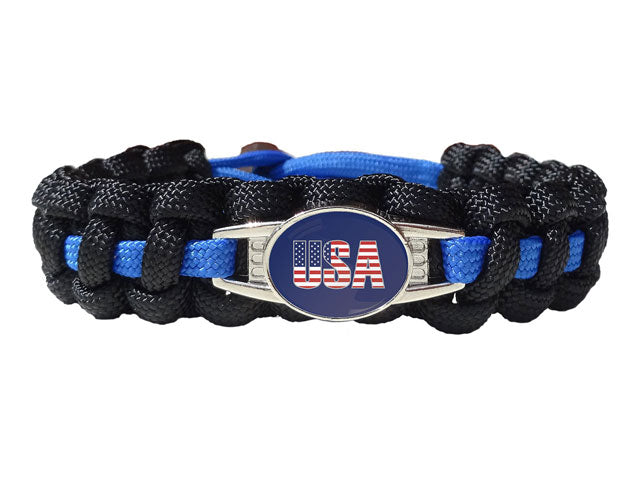 U.S.A Paracord Bracelet  Handmade by US Veterans - Handmade By