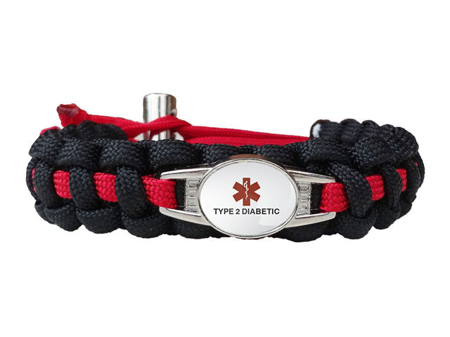 Paracord Bracelet Plastic Medical Alert Bracelet Medical ID Type