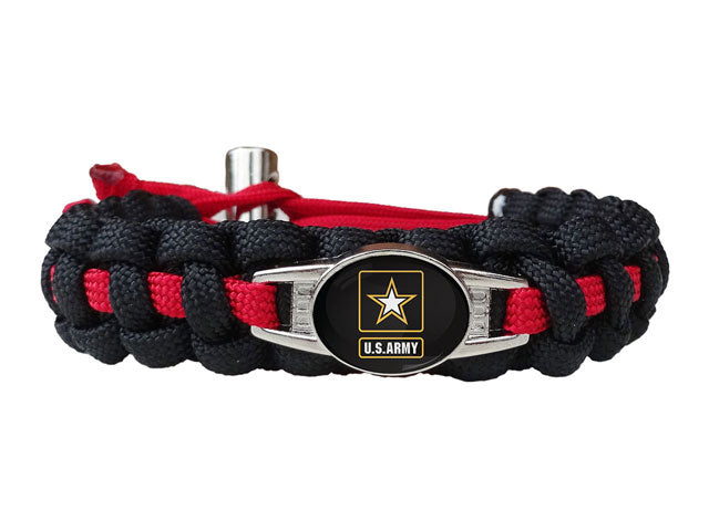 US Army Dog Tag Paracord Bracelet - Handmade By Heroes