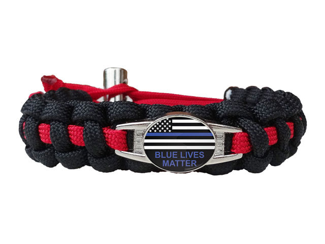 Blue lives matter paracord bracelet Clearance