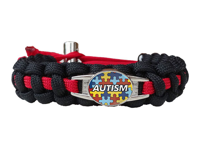 Autism Awareness Paracord Bracelet Keychain or Necklace  Practical  Paracords