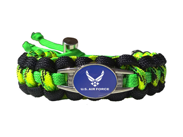 Air Force Paracord Survival Bracelet  Handmade By US Veterans - Handmade  By Heroes
