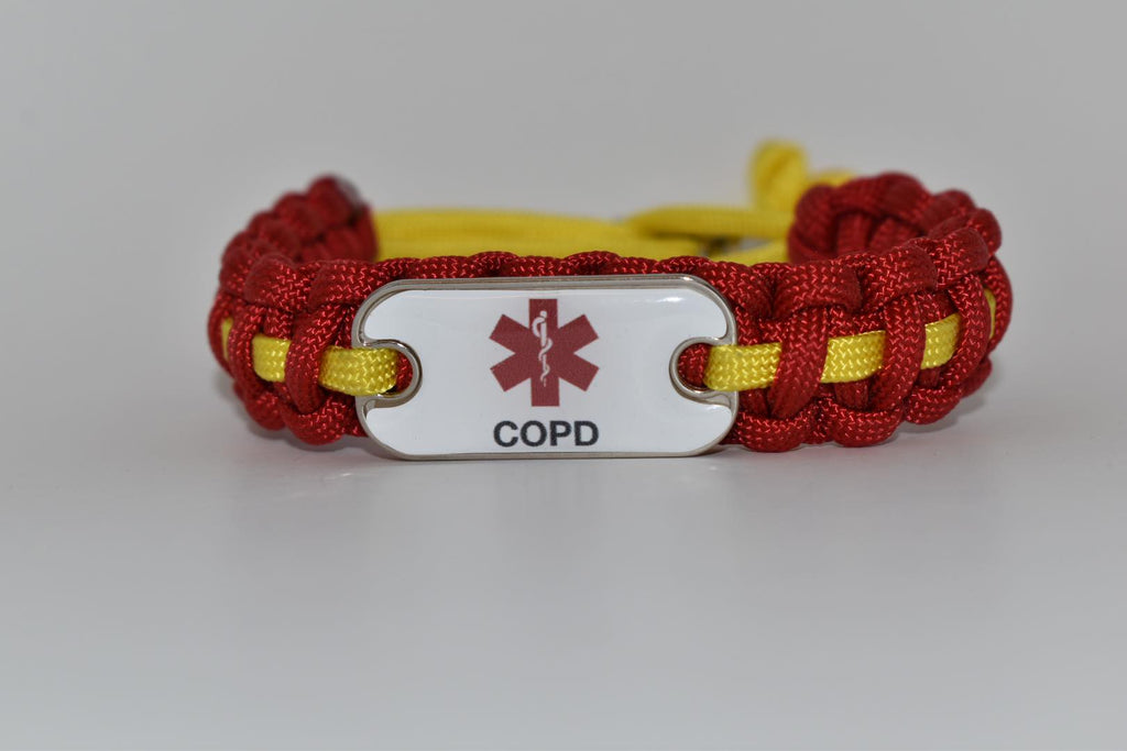 Medical ID COPD Paracord Bracelet