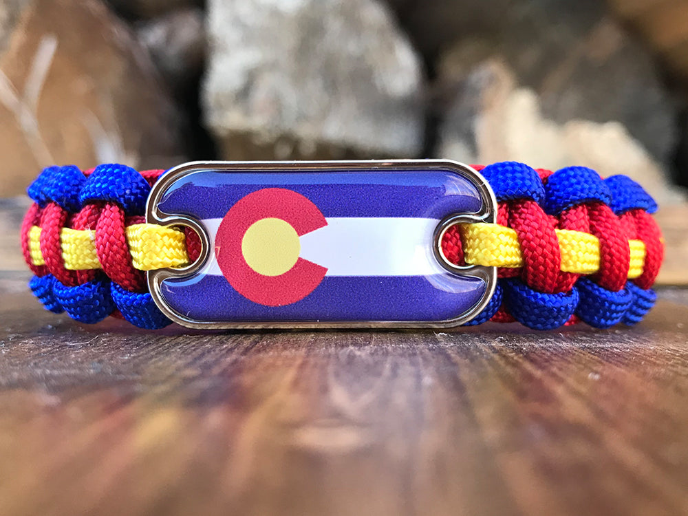 Colorado Dog Tag Paracord Bracelet