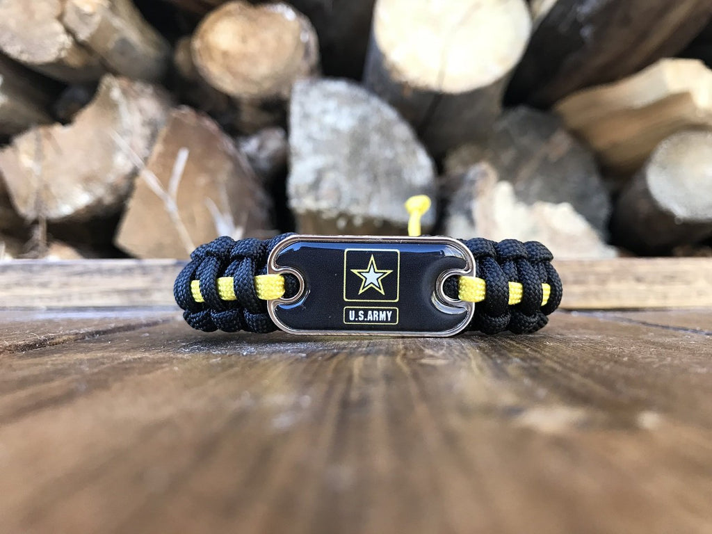 US Army Dog Tag Paracord Bracelet
