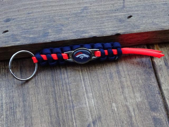 Officially Licensed Denver Broncos NFL Paracord Mini Keychain