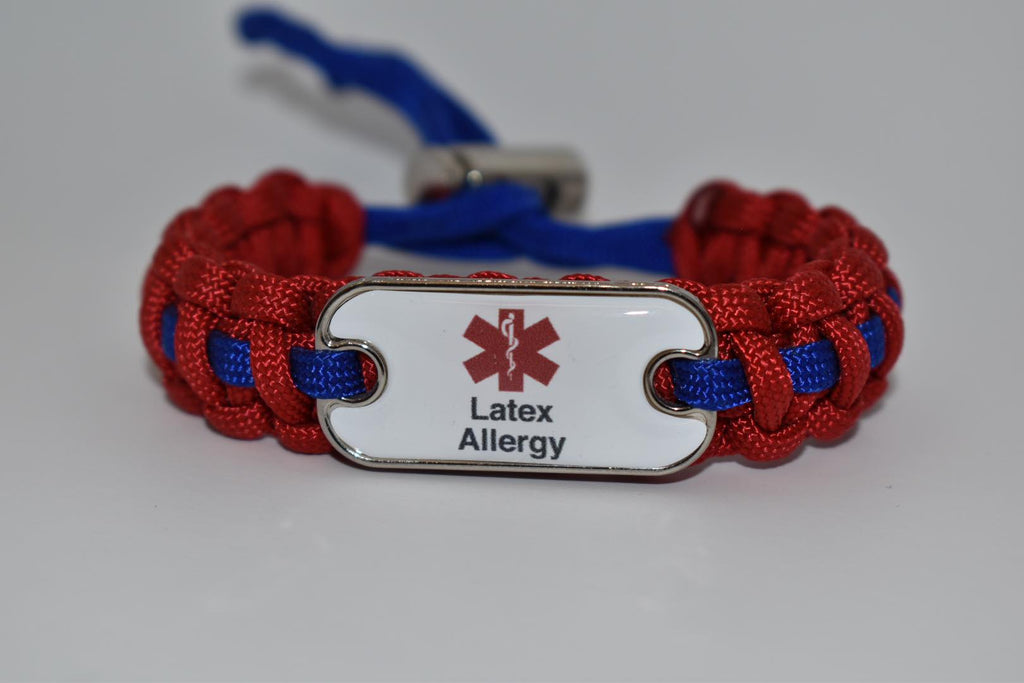 Medical ID Latex Allergy Paracord Bracelet