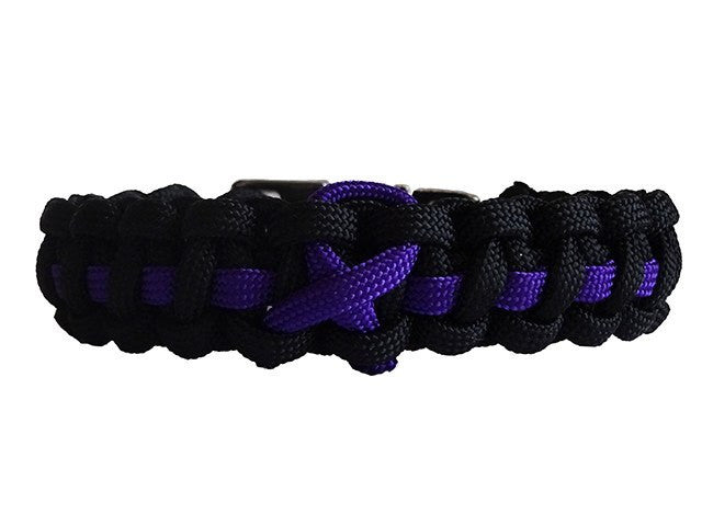 Purple Awareness Ribbon Paracord Bracelet