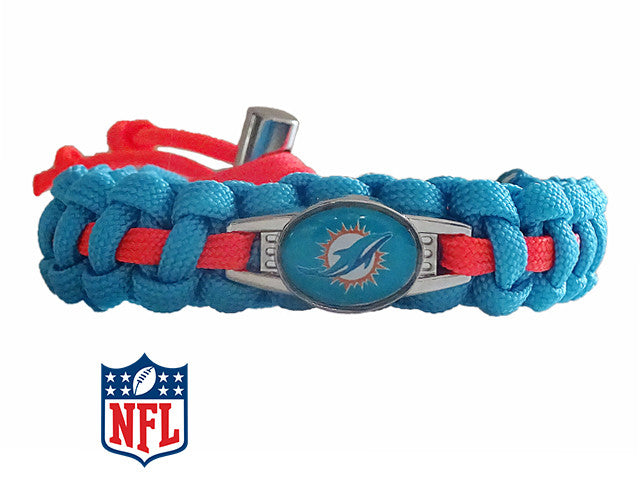 Officially Licensed NFL Miami Dolphins Paracord Bracelet