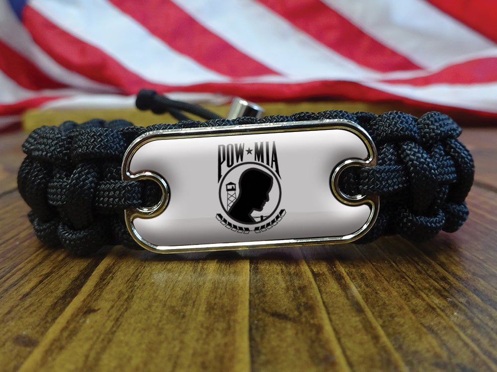 POW/MIA Dog Tag Paracord Bracelet