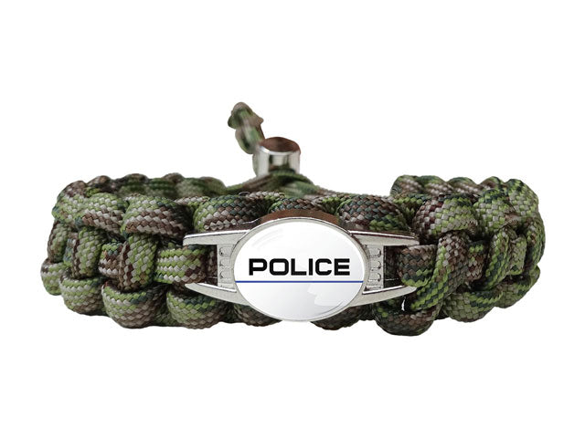 911 Dispatcher Thin Gold Line Charm Paracord Bracelet - Handmade By Heroes