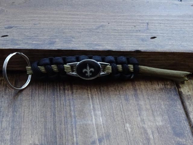 Officially Licensed New Orleans Saints NFL Paracord Mini Keychain