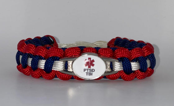 Medical ID PTSD TBI Paracord Bracelet