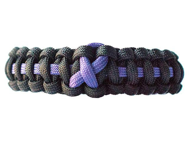 Pancreatic Cancer Awareness purple rubber bracelet wristband small size