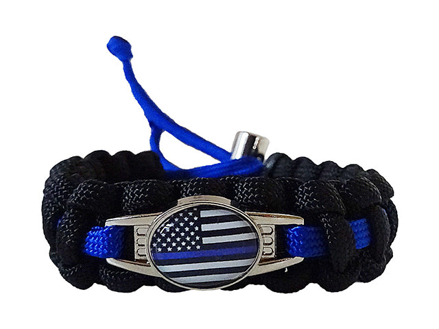 Paracord Bracelet w/ Metal Buckle * Police * Thin Blue Line * Back The Blue  | eBay
