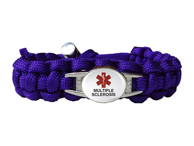 MAXZOOL Medical Alert Bracelet – Adjustable Nylon Rope ID For Diabetes, Epilepsy & Emergencies