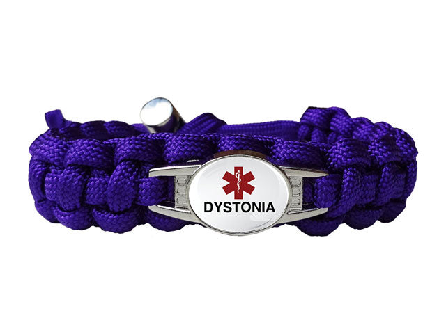 Medical ID Dystonia Paracord Bracelet