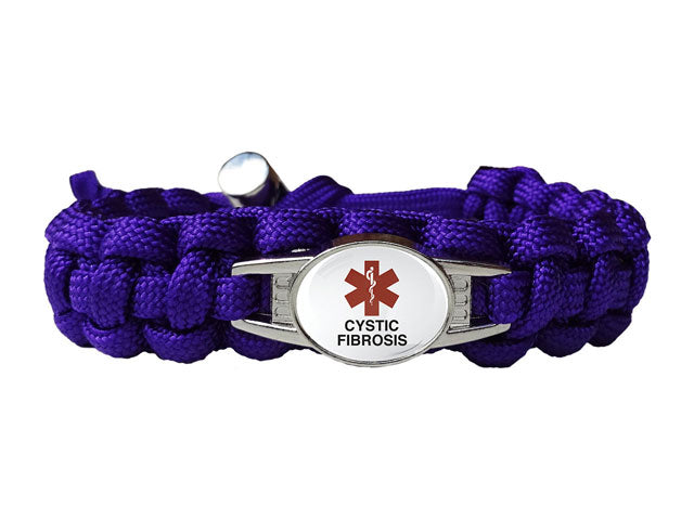 Medical ID Cystic Fibrosis Paracord Bracelet