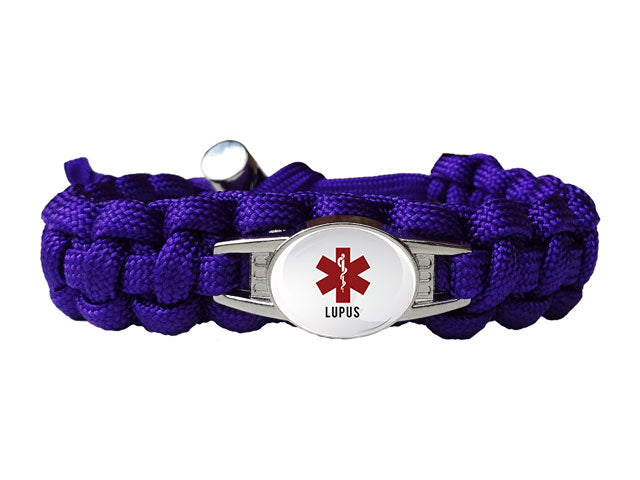 Medical ID Lupus Paracord Bracelet