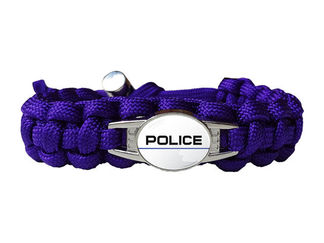 Elite Thin Blue Line Paracord Bracelet - Paracord Paul Bracelets and  Military Dog Tag Gear