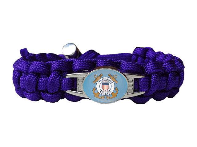 Coast Guard Veteran Paracord Bracelet