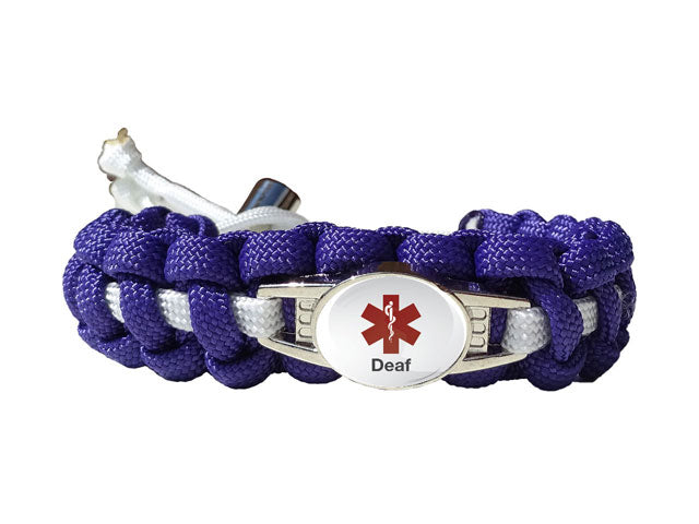 Ampio braccialetto Survival ID realizzato in paracord da 4 m Ampio braccialetto Survival ID realizzato in paracord da 4 m