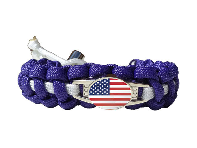 American & Proud Patriotic Paracord Bracelet