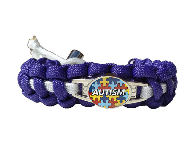 Autism Awareness Paracord Charmed Bracelet
