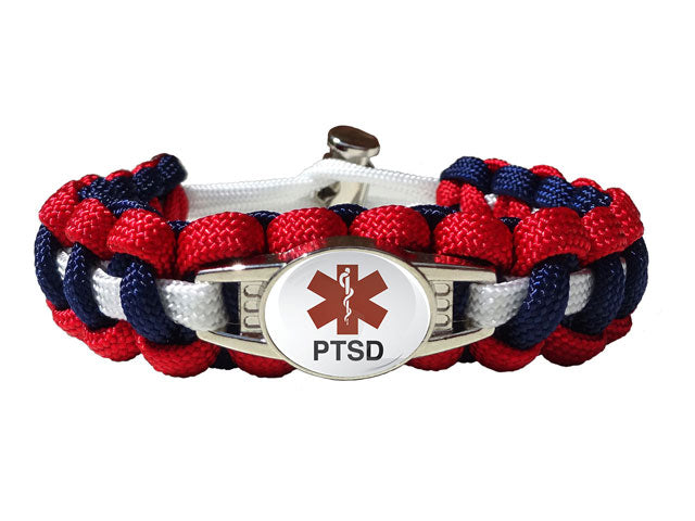 Medical ID PTSD Paracord Bracelet - Main Image
