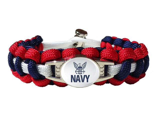 Navy Paracord Survival Bracelet  Handmade By US Veterans - Handmade By  Heroes
