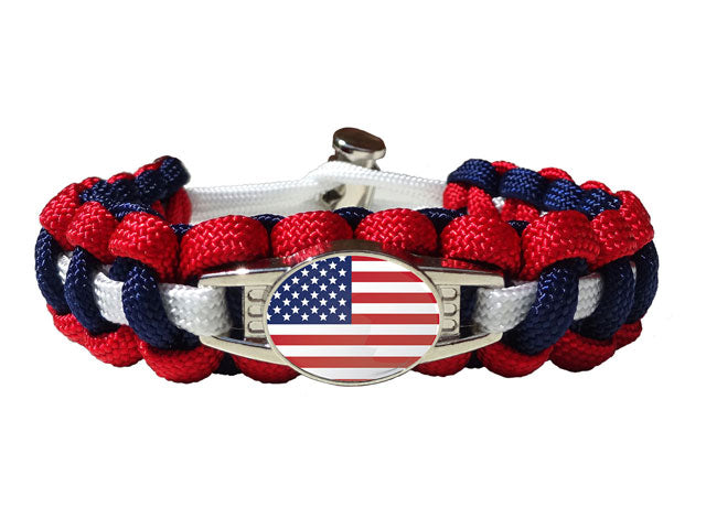 Onewly Paracord Bracelets - Bracelets for Men - Paracord Bracelets Kit with Bronze USA Flag for Veterans Day Gifts - Match with Pulseras Para Hombres