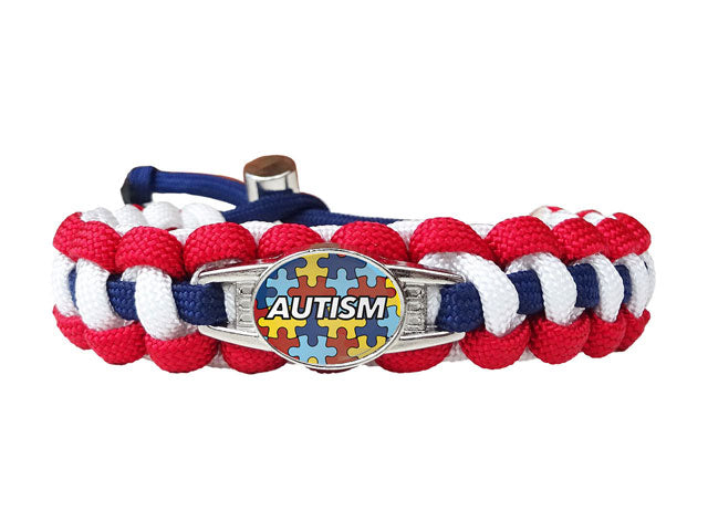 Autism Awareness Paracord 6 Inches (Small) / Nickel .45ACP