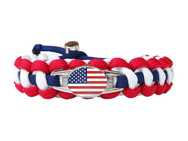 4th of July Bracelet Patriotic Stretch Red White Blue Stars Strips Waving  Flag | eBay