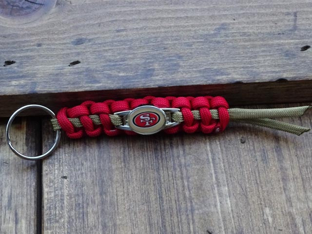 Officially Licensed San Francisco 49ers NFL Paracord Mini Keychain