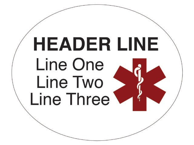 Customizable Medical ID Bracelet - Three Lines